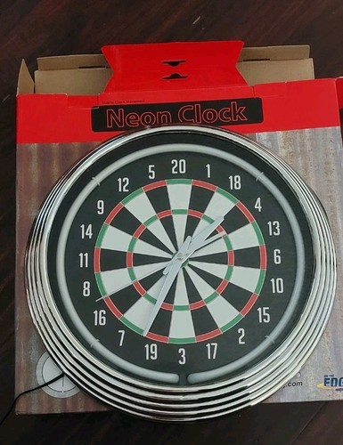 Neon green light dartboard - neon, up